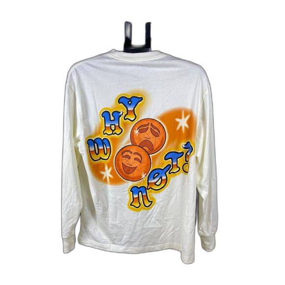 Jordan Why Not Long Sleeve T-Shirt Women’s Size L White Graphic Top - Picture 3 of 7